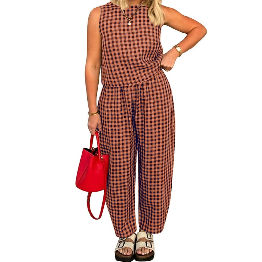 SHANIAH™ – Loose Fit Pocket Crop Top & Pants Set