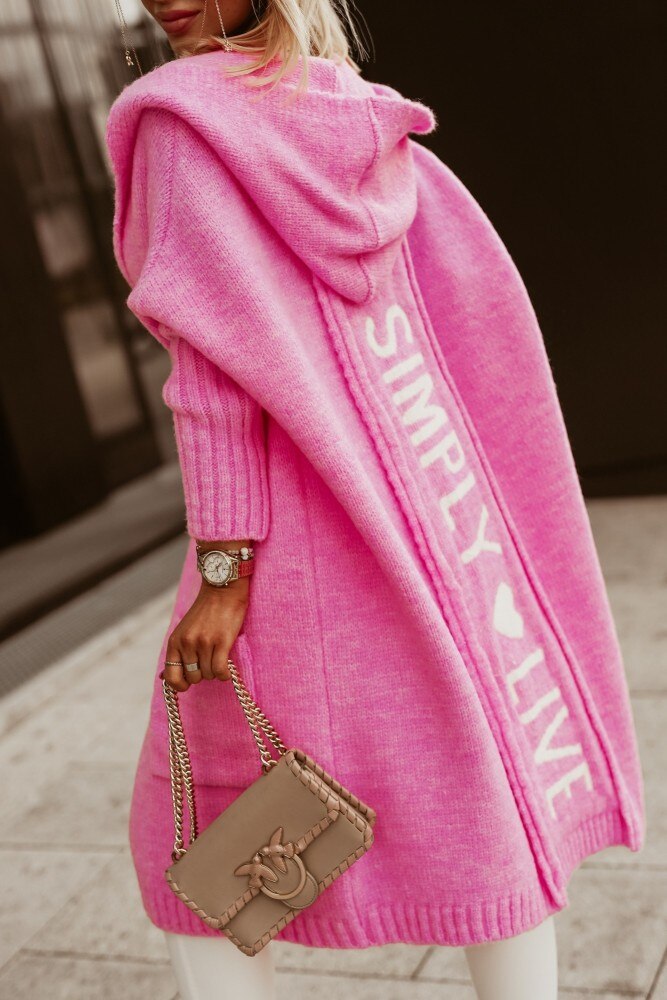 Women's Knee-Length Longline Coat, Long Sleeve Elegant Autumn Coat