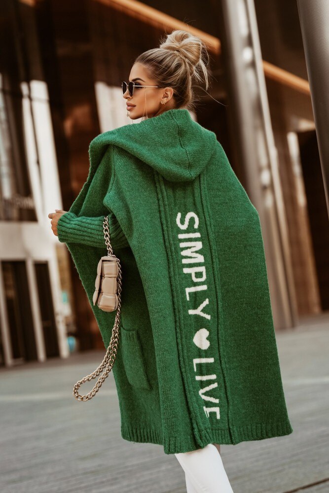 Women's Knee-Length Longline Coat, Long Sleeve Elegant Autumn Coat